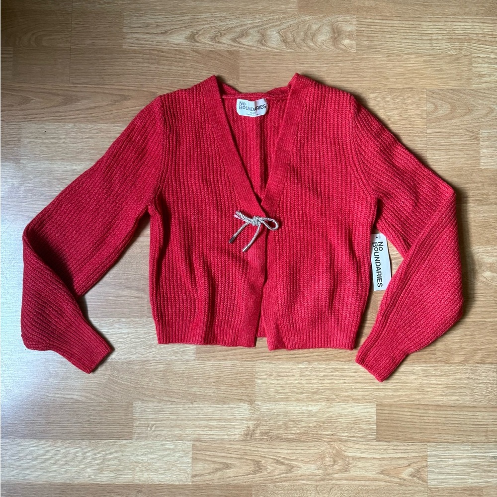 No Boundaries Red Cardigan